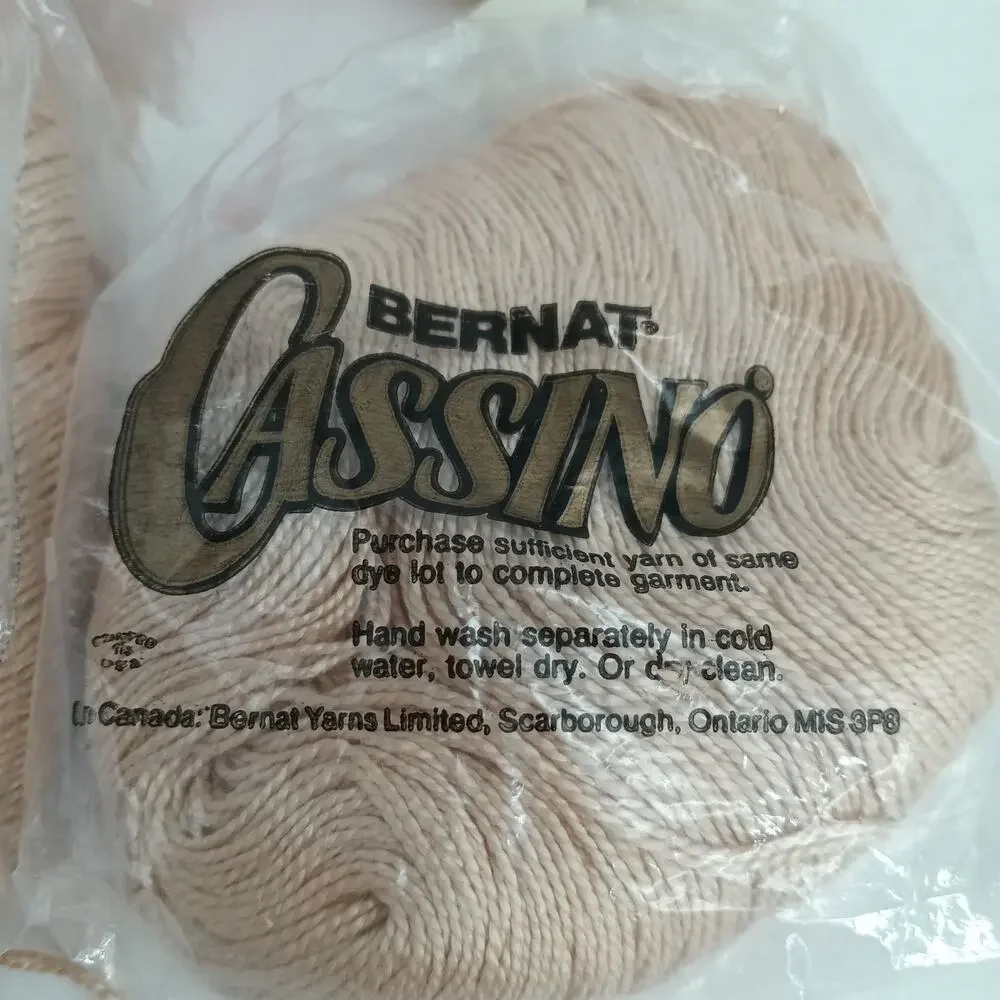6X New Bernat Cassino 100% Mercerized Cotton Yarn 50 Grams Mixed